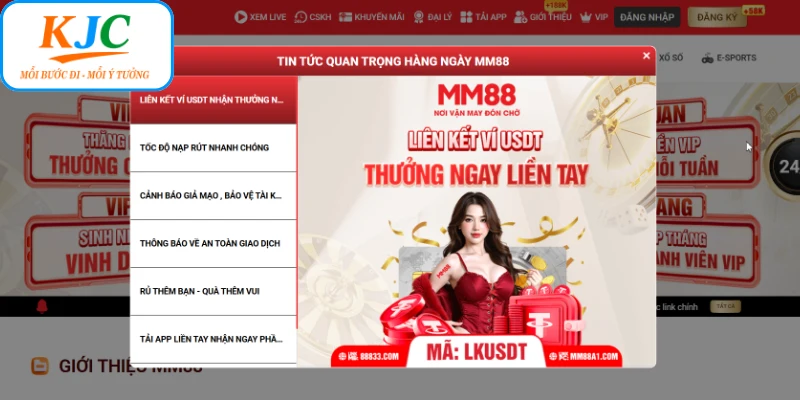 Cải tiến về dịch vụ sau khi MM88 gia nhập Liên Minh KJC