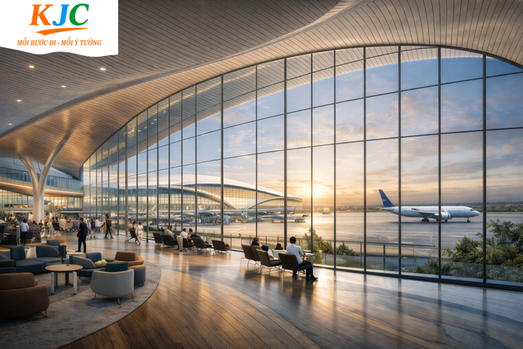 Nhà ga hành khách sân bay Long Thành với thiết kế hiện đại